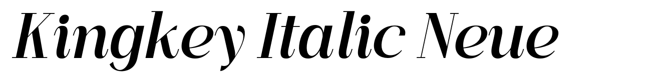 Kingkey Italic Neue